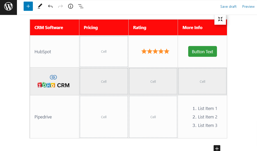 Embed table in posts and pages Add table to WordPress post/pages