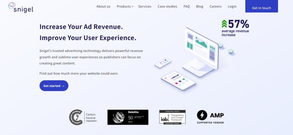 Snigel : Ad optimization partner Snigel Website