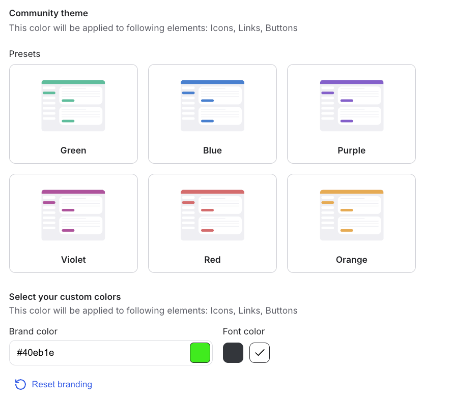 theme customization in GroupApp