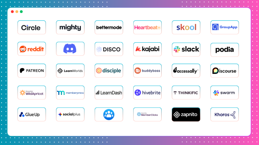 a list of community apps that i stated with before i began cutting down my list