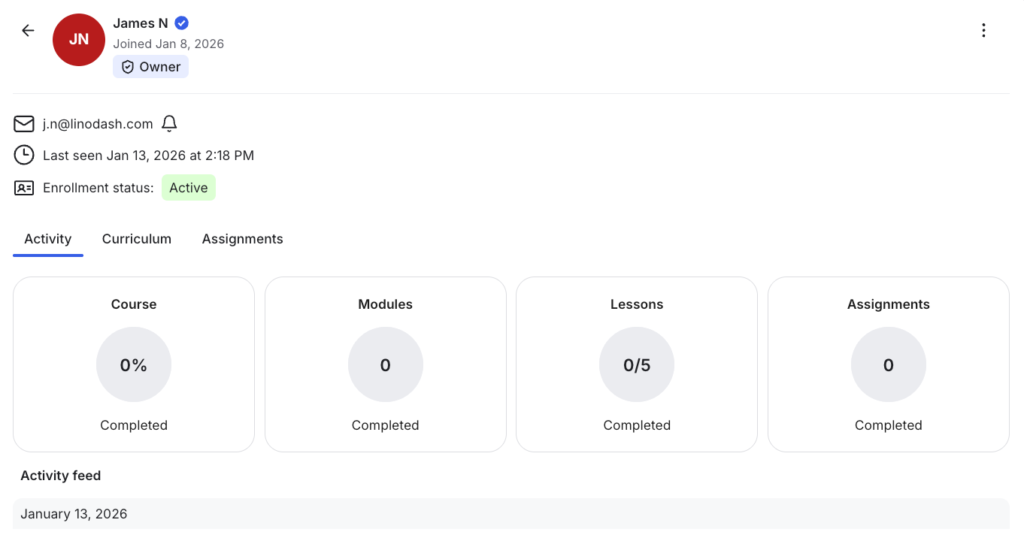 student progress tracking