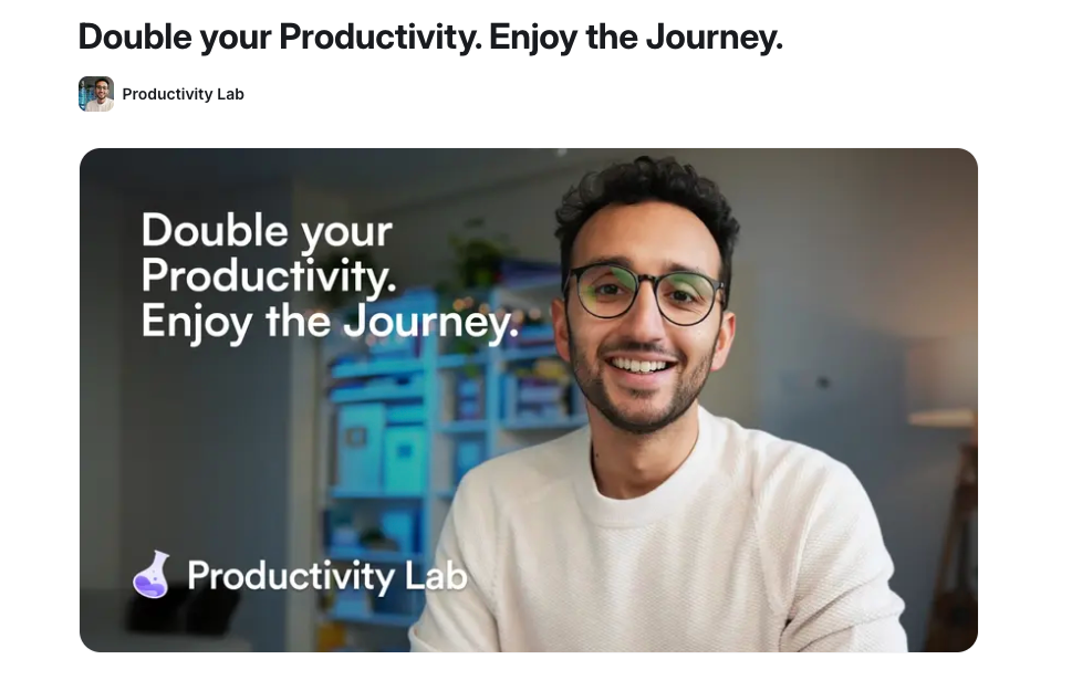 The productivity lab by Ali Abdaal