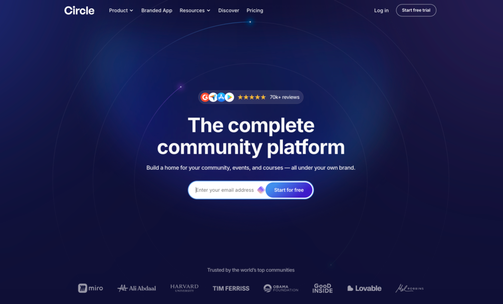 Alt: Circle.so website