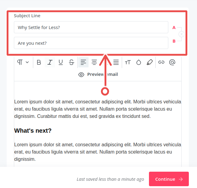 A/B testing in ConvertKit