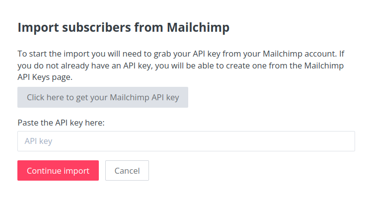 list importer in ConvertKit