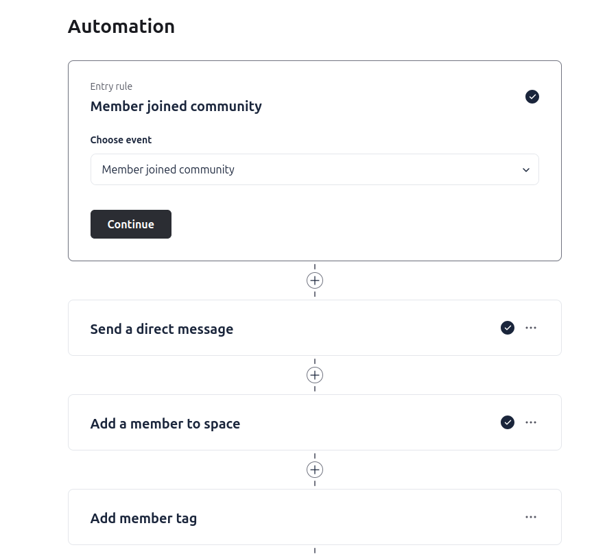 Circle workflow automation builder