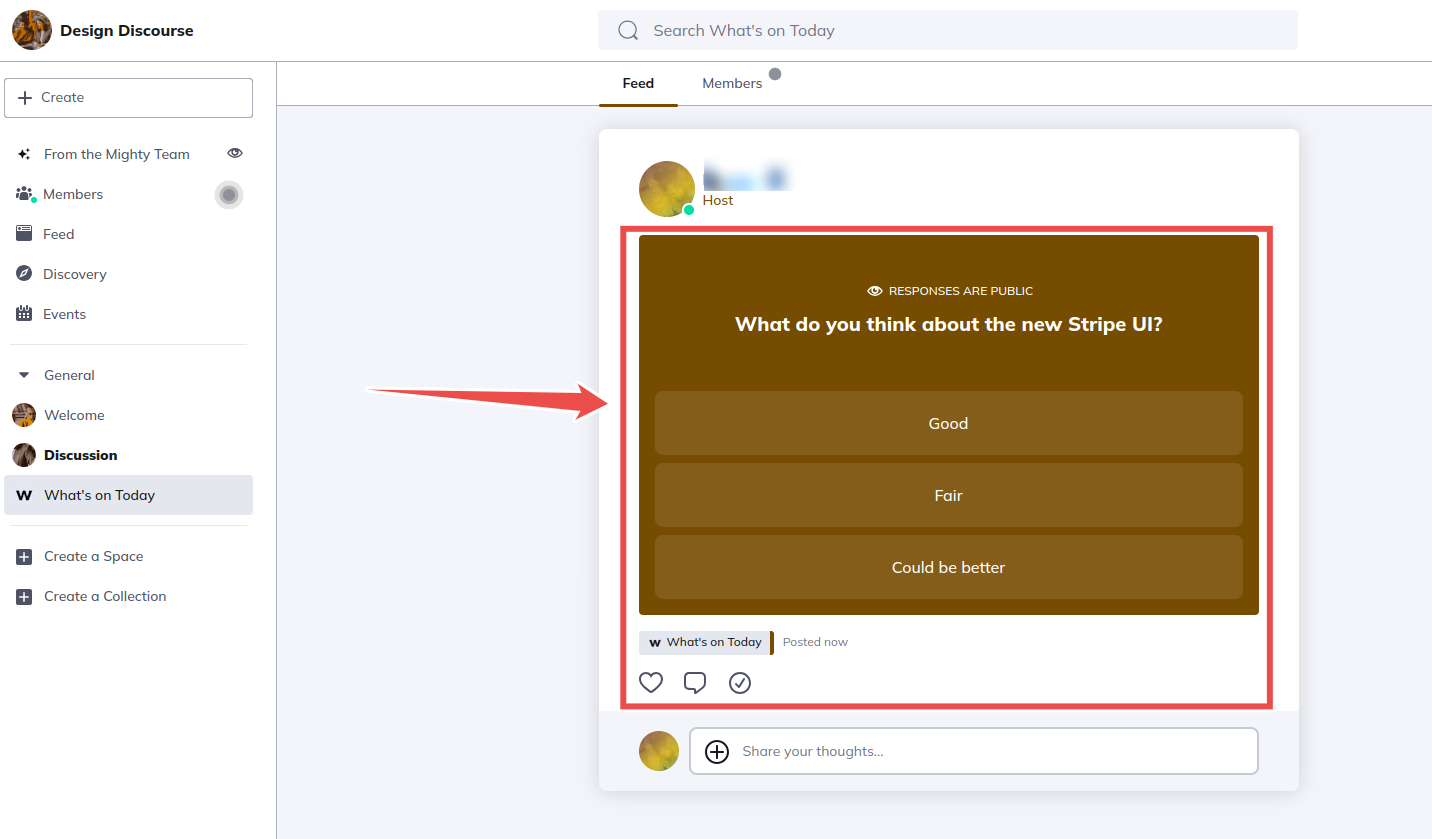 engage community members using polls