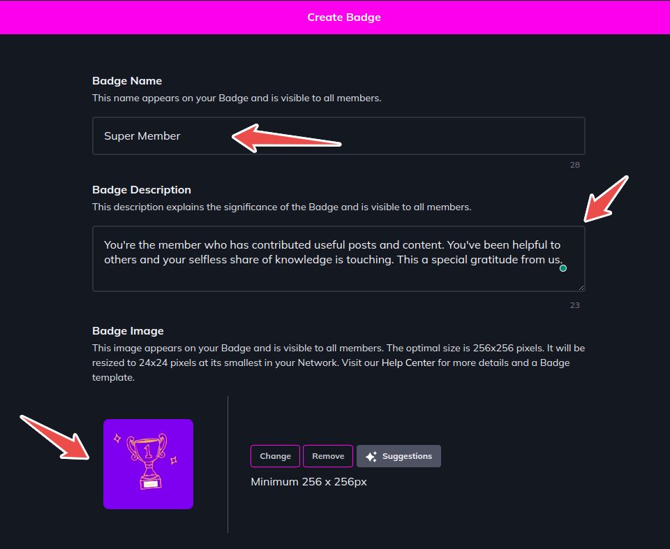 Mighty Networks Badge creation tool