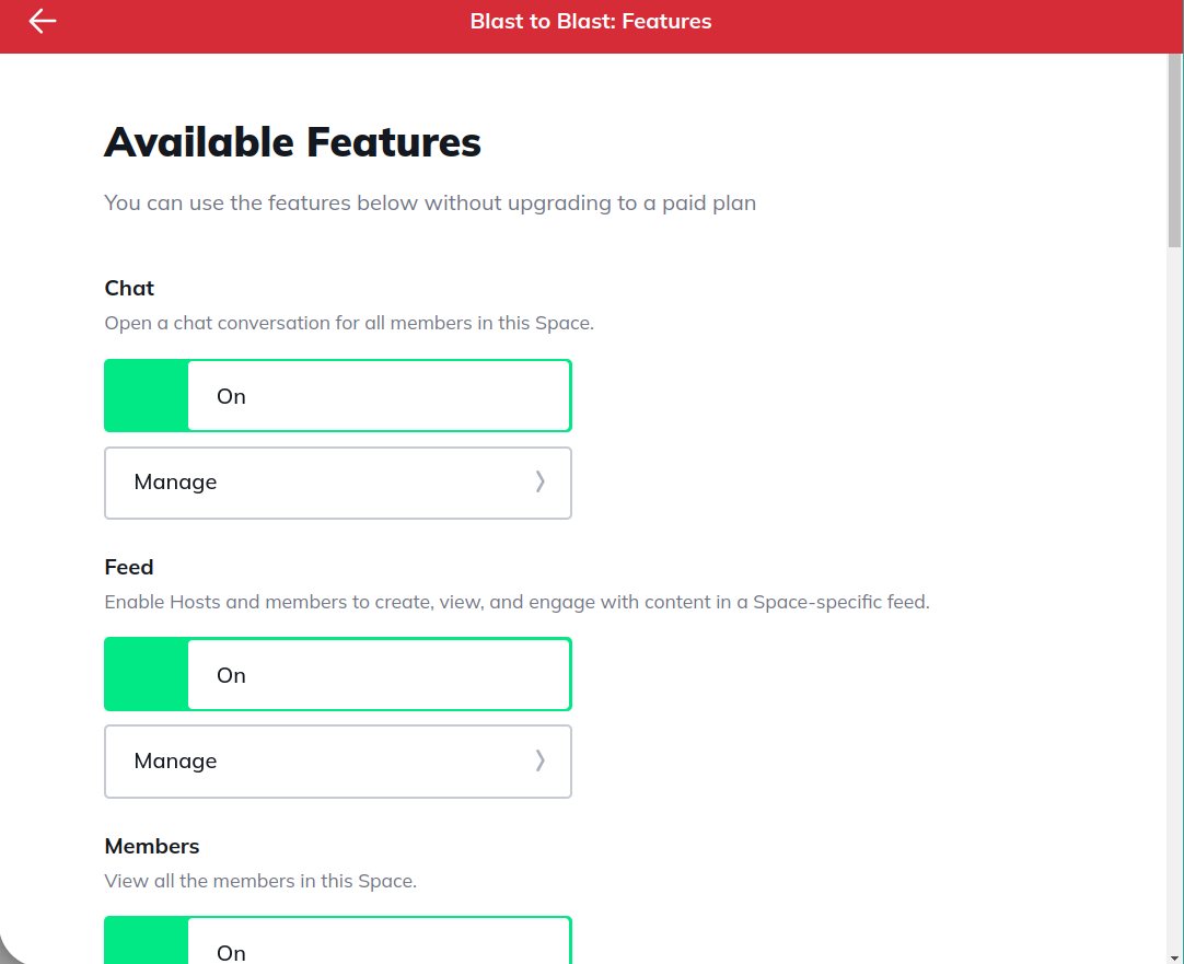 Features you can mix match in a single space in Mighty Networks