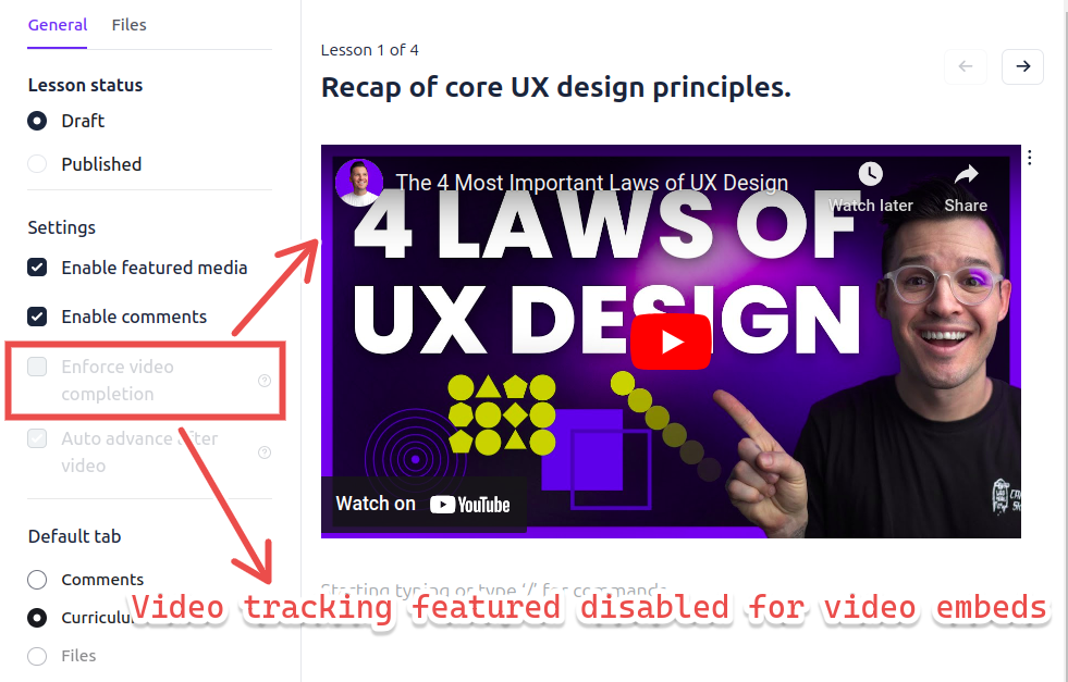 video tracking features disabled in Circle for video imports