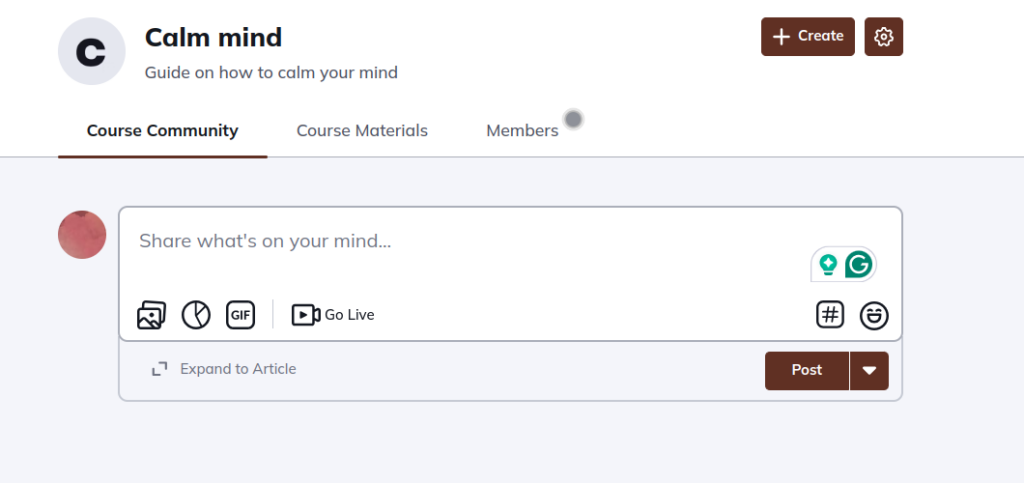 community features in course space mighty networks