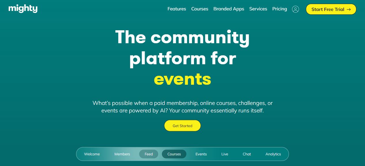 Mighty Networks website
