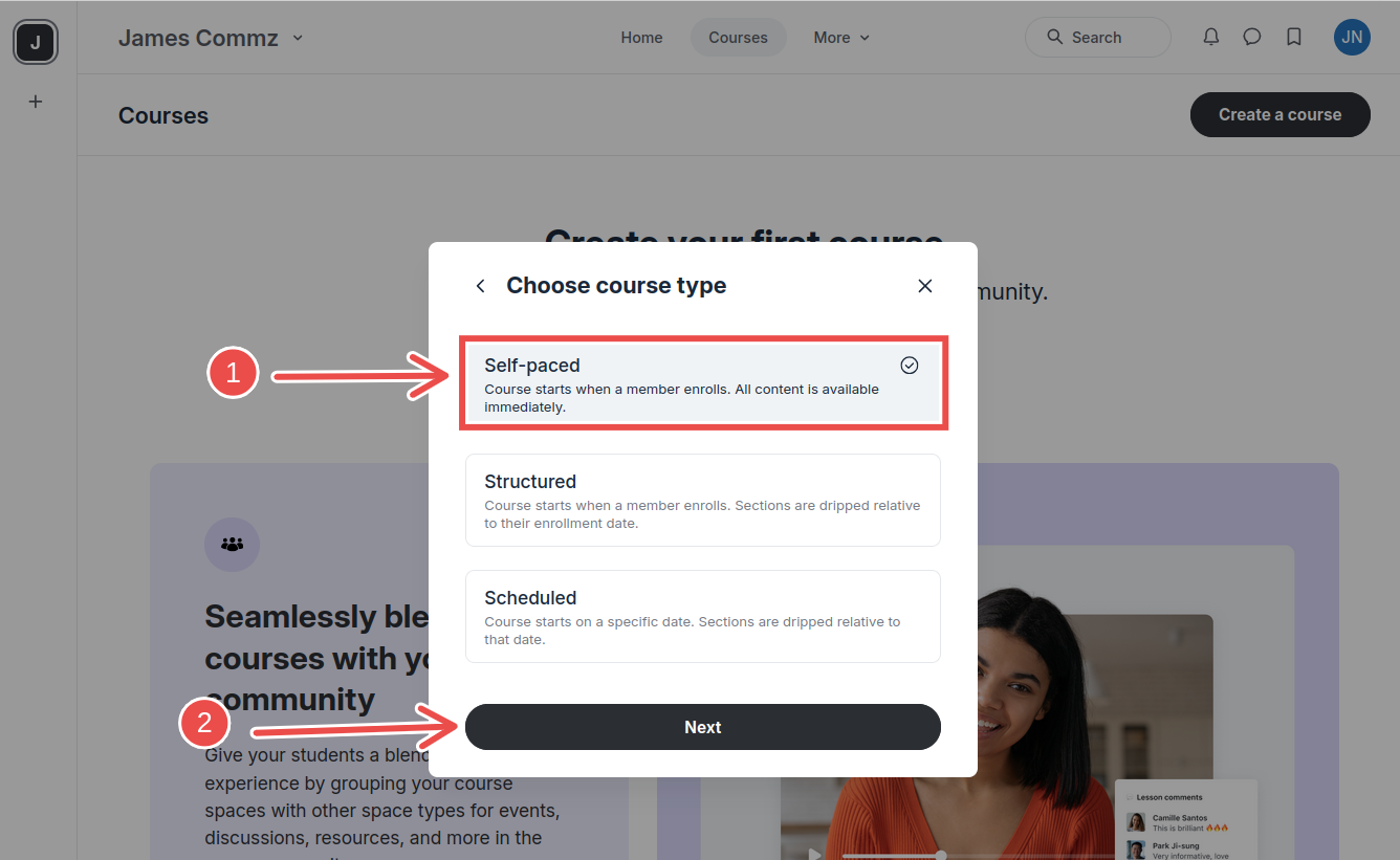 choose course structure