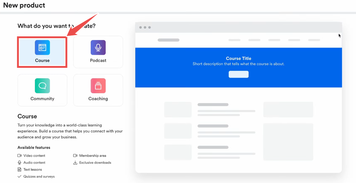 Kajabi digital course product