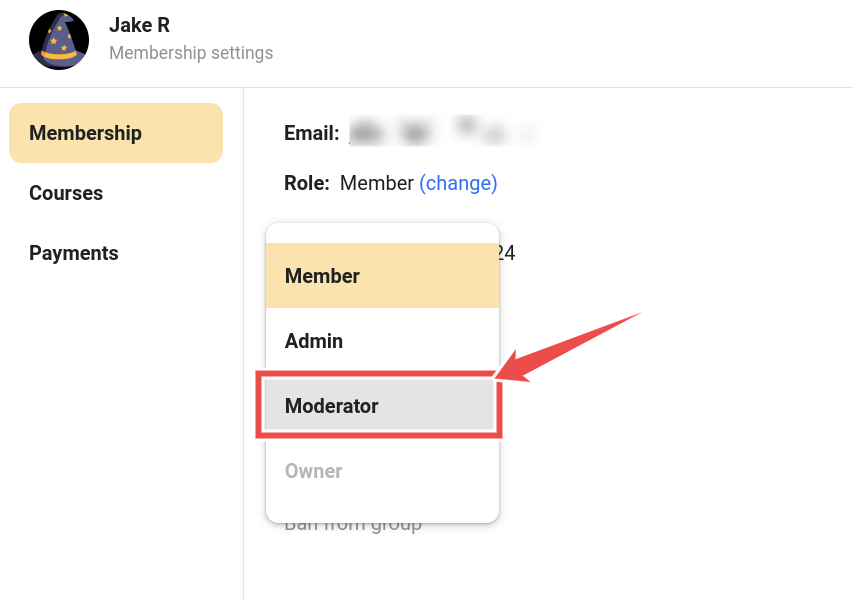 adding moderator in Skool