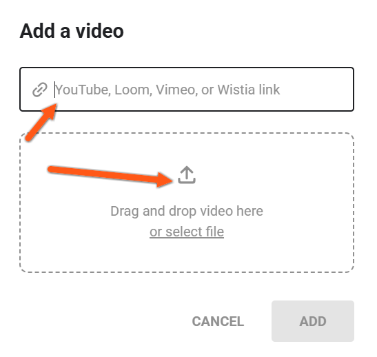 Upload or embed content into your course lessons