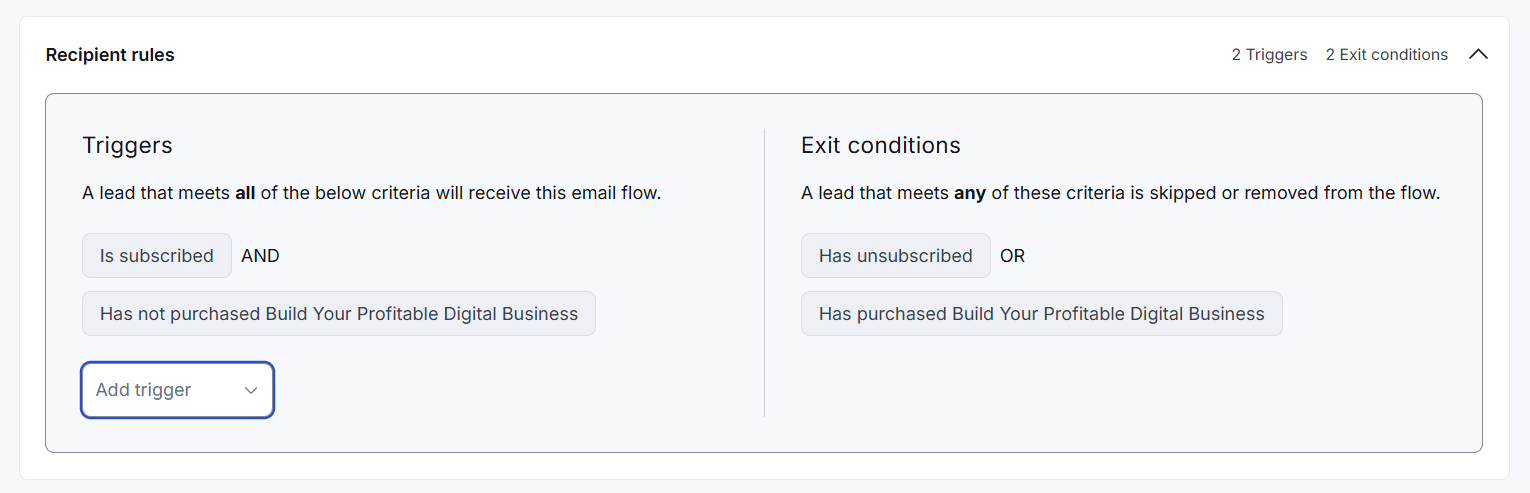 Limited automation options