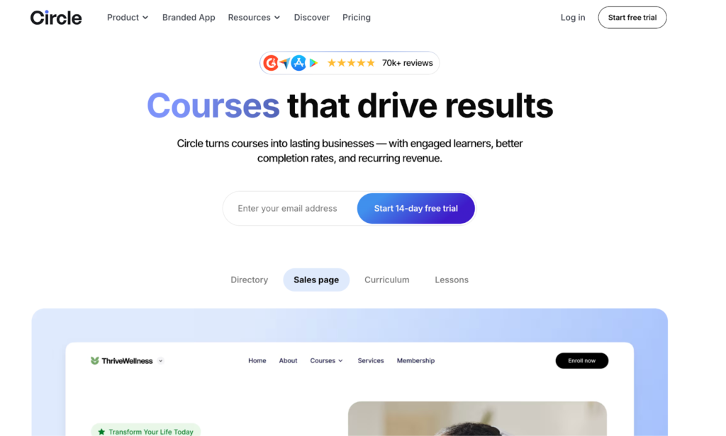 circle so course building and community website