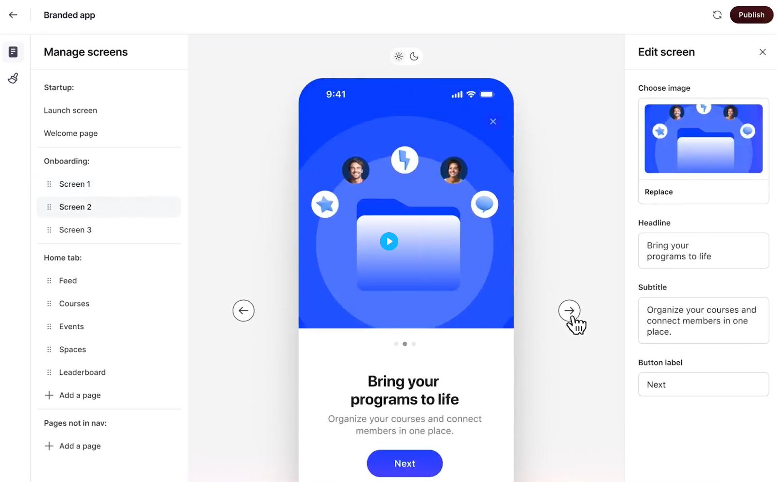 Circle community mobile app builder
