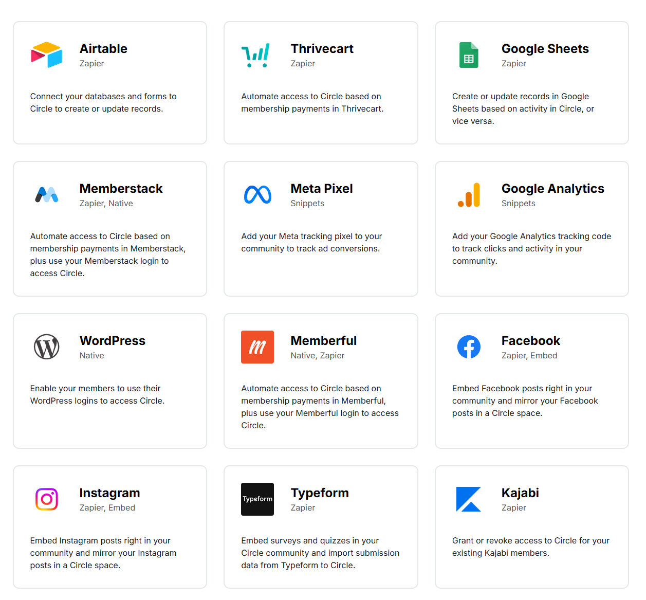 native apps intergrations