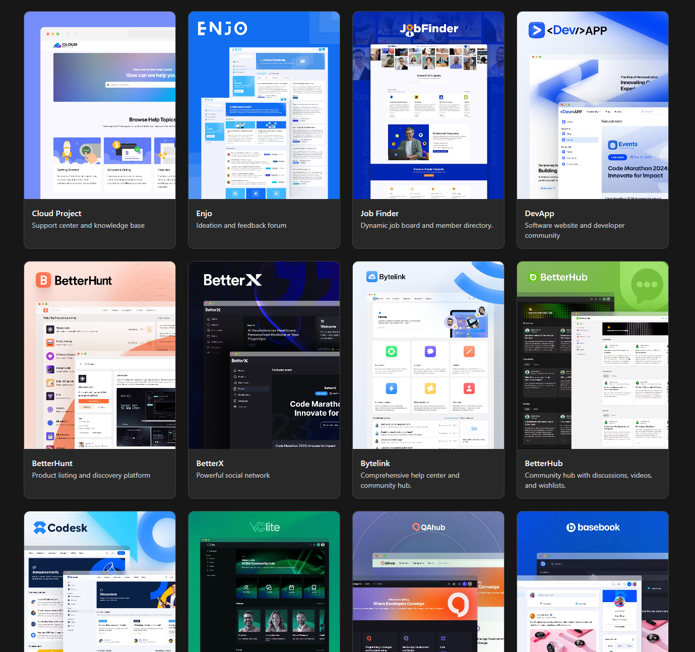 templates present in Bettermode