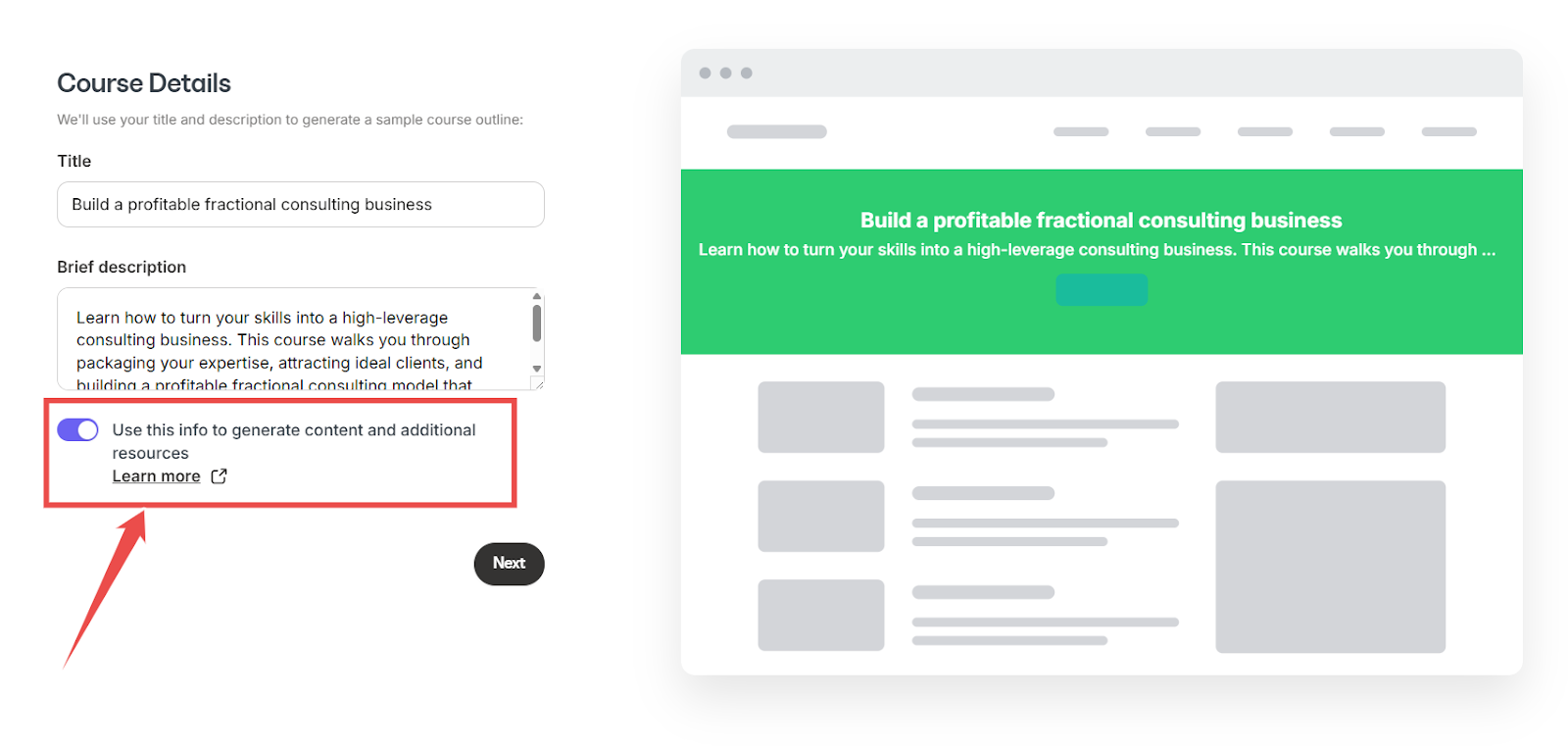 Kajabi AI course creator