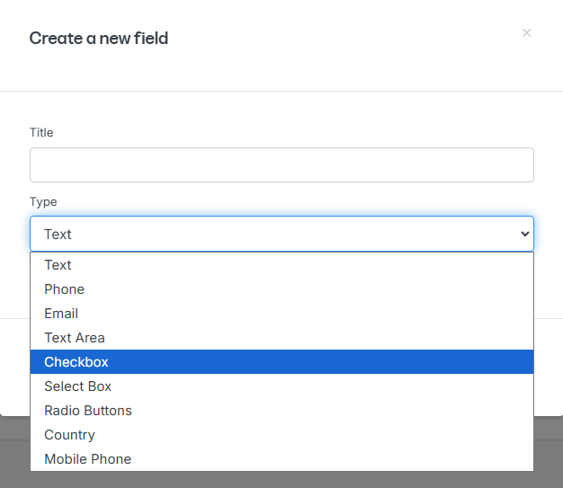 Kajabi's form field options