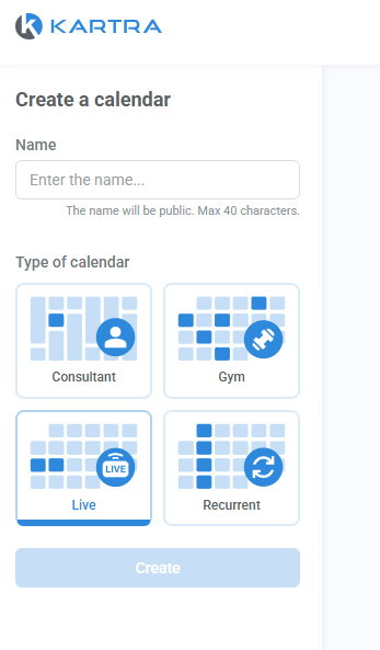 Kartra's calendars models