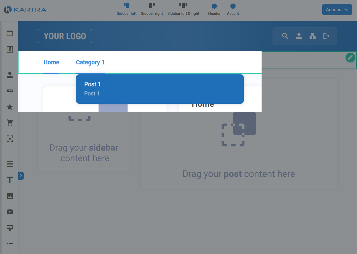 page categories