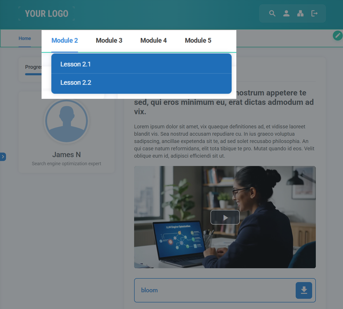modules and lessons