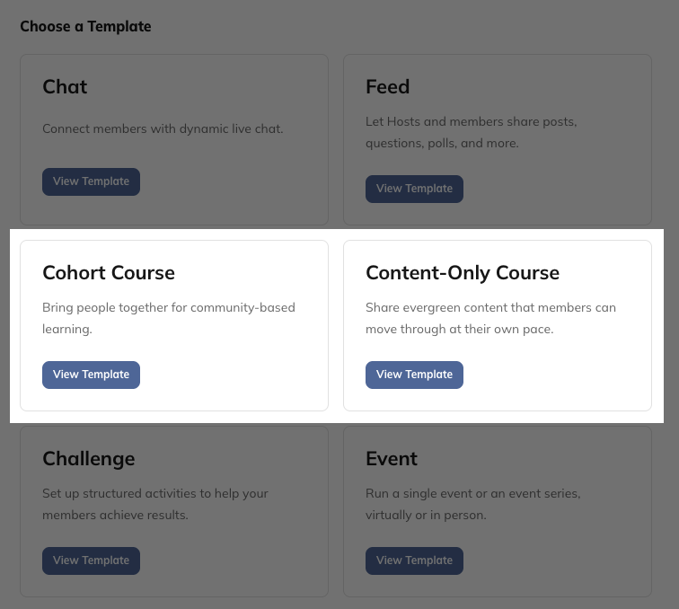 Mighty Networks cohort-based and self-paced course builders