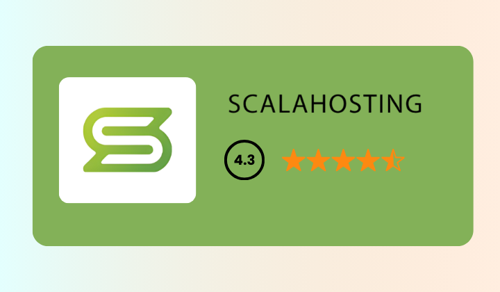 my ScalaHosting rating 4.3ms