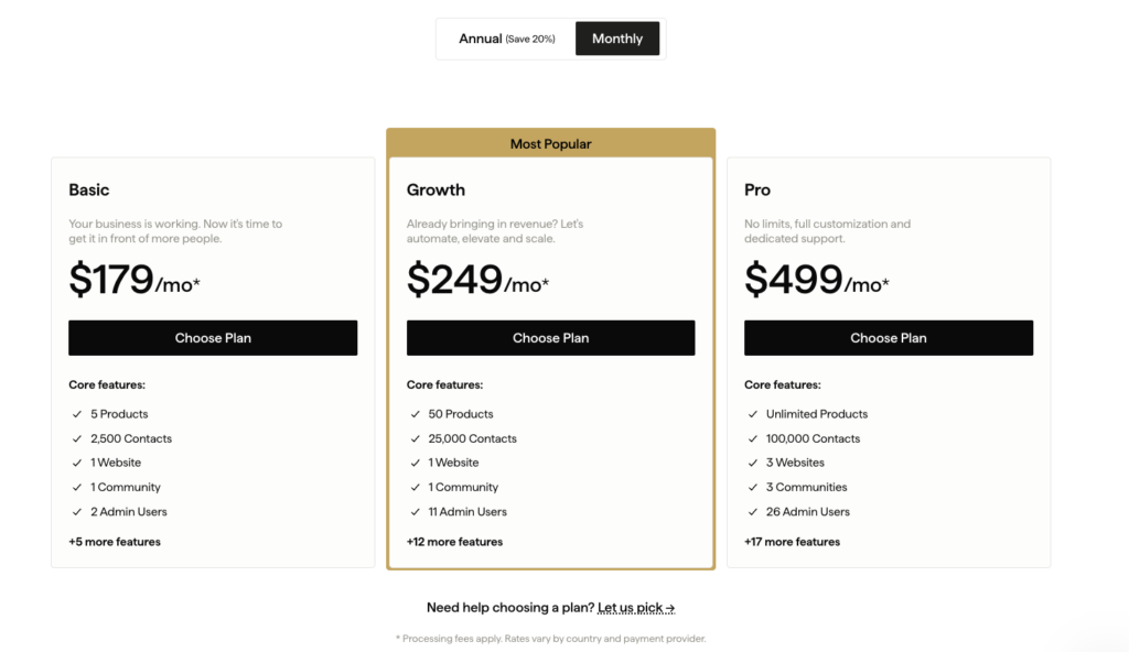kajabi pricing