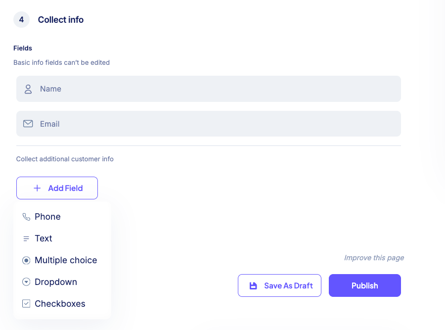 custom fields in stan store checkout forms