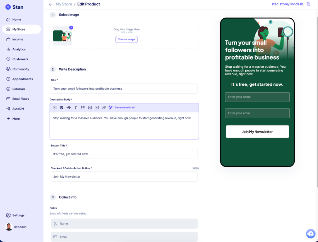 previewing design on mobile