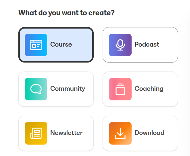 various products you can create and sell with Kajabi