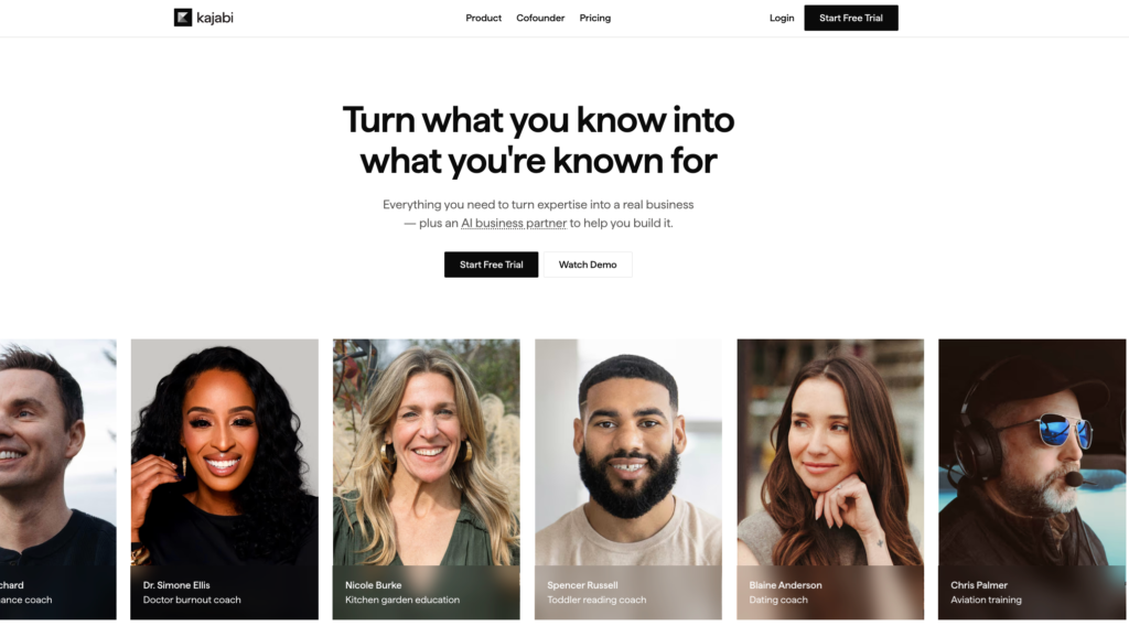 Kajabi homepage website