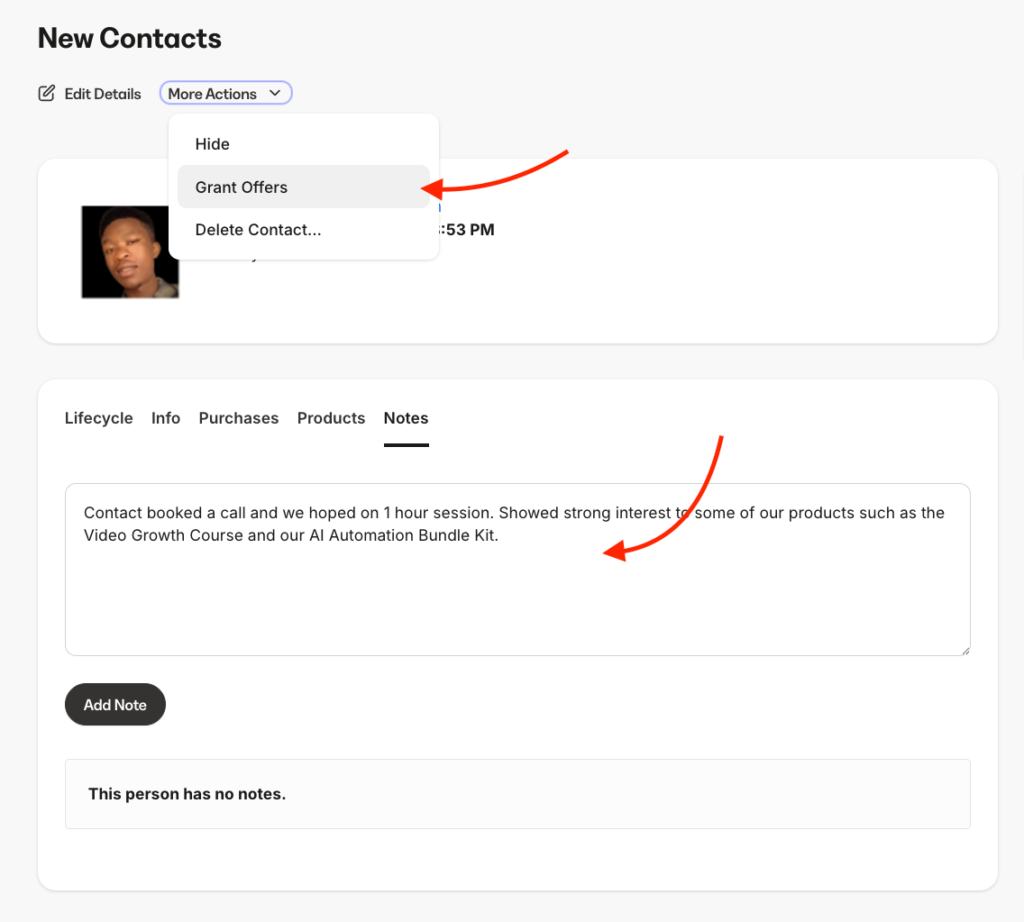 Contact management tools.