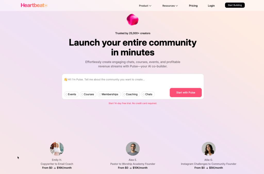 Heartbeat's website