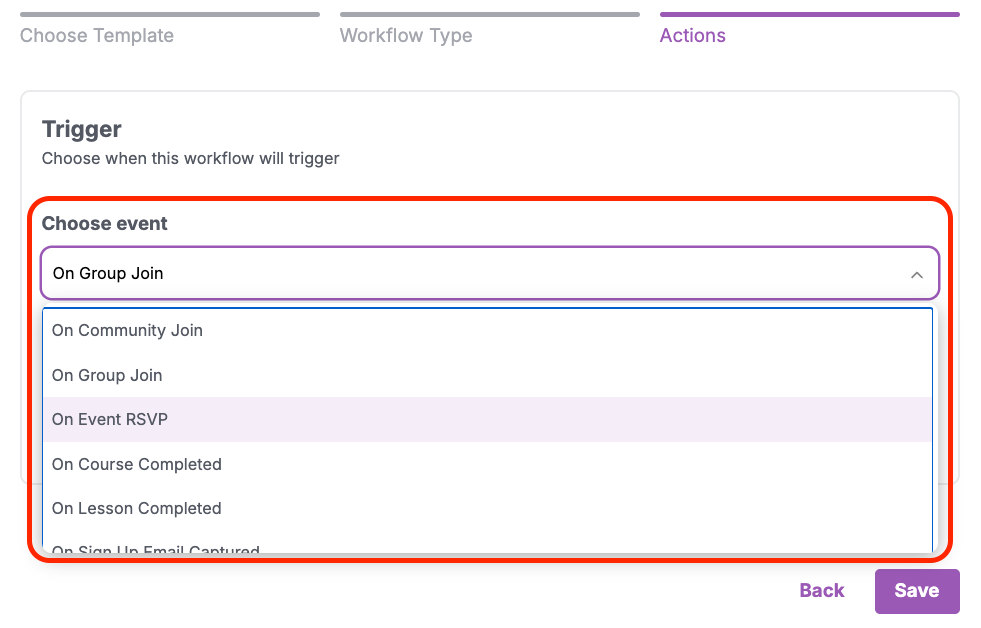Limited number of event triggers in Heartbeat workflow automation builder
