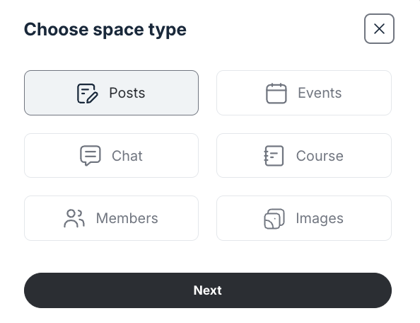 The type of spaces that you can create in Circle