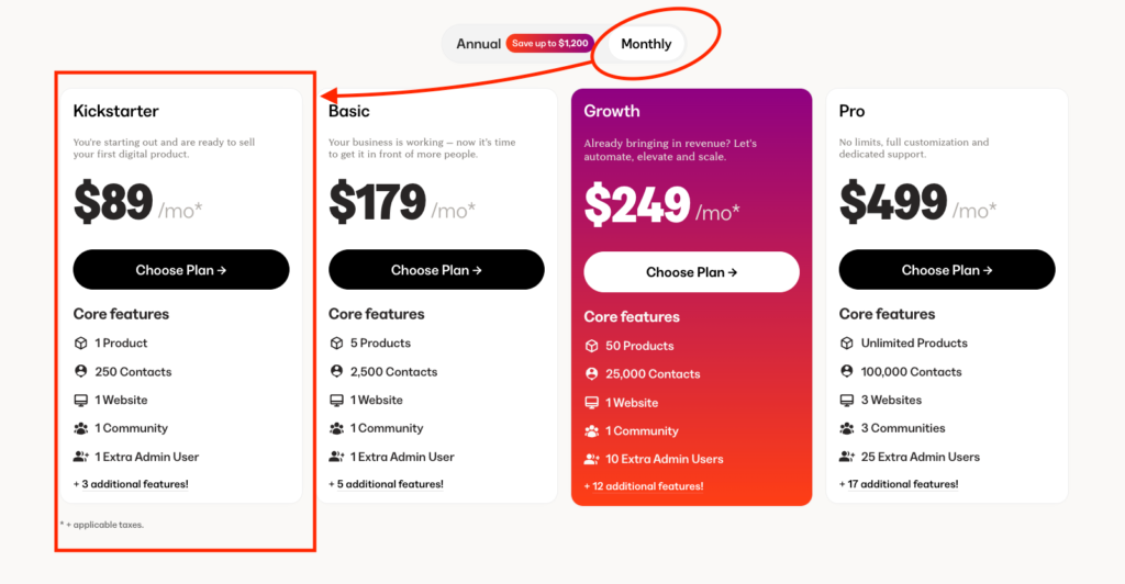 kickstarter plan Kajabi old Kickstarter plan?