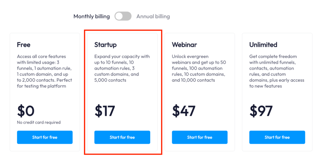 System.io affordable plan that starts at $17 a month and gives you higher contact limits of up to 5,000 contacts