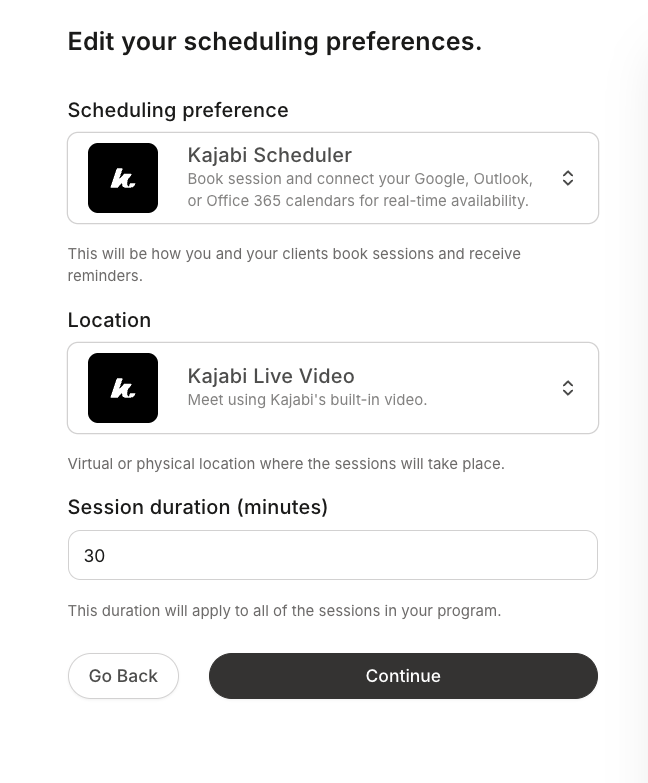 Kajabi, scheduler and live video tools