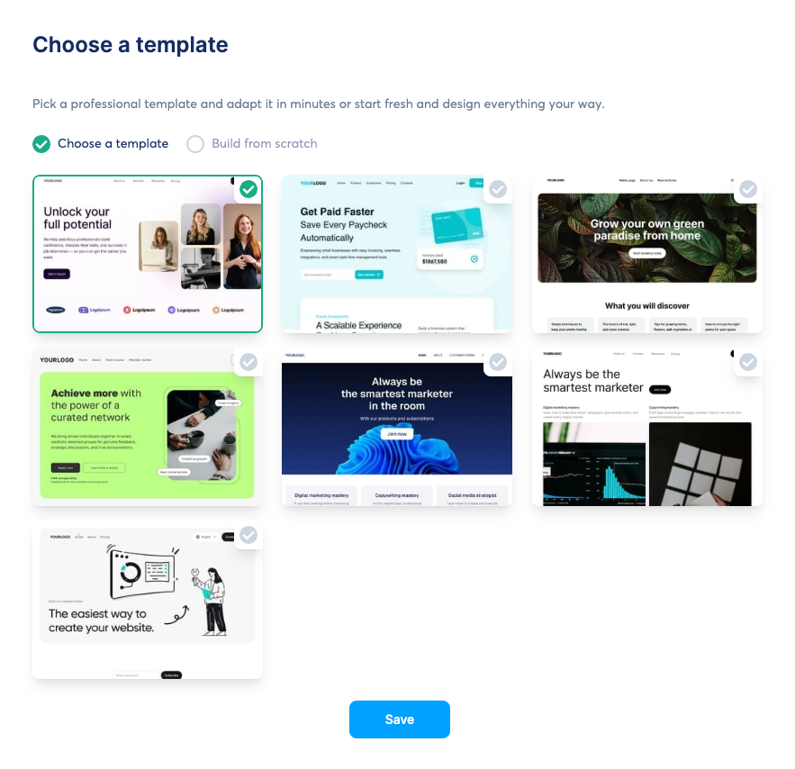 Systeme website theme templates
